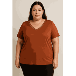 Blusa Shine V-neck PS - PS-SHN-VNK-MN-001 - MANIA NACIONAL