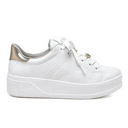 TENIS VIA MARTE BRANCO/GOLD/RISC METAL - 153655 - MARCELUS CALCADOS