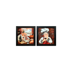 Dupla de Quadros 20x20 - Cheff - 00007081113-DCH - Marcia Helena Decorações