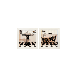 Dupla de Quadro 20x20 EUA - TOILETTE ARABESCO - Mo... - Marcia Helena Decorações