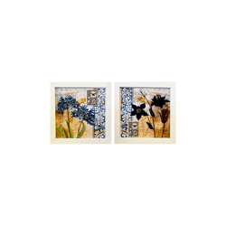 Dupla de Quadros 20x20 - Flowers - 00007081113-DFW - Marcia Helena Decorações