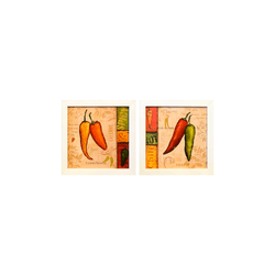 Dupla de Quadros 20x20 - Pimenta - 00007081113-DQ - Marcia Helena Decorações