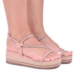 SANDALIA FEMININA PLATAFORMA ROSADO - 61.019-ROSAD - MARIAISABEL