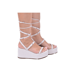 PLATAFORMA PIRÂMIDE AMARRAÇÃO - 70.008- OFF WHITE... - MARIAISABEL