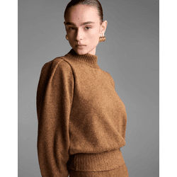 Blusa Noruega Marrom Cognac