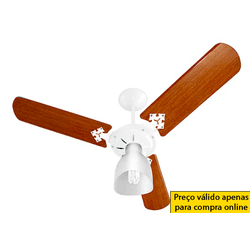 VENTILADOR DE TETO NEW DELTA LIGHT BR/MOGNO 127V 3... - Meta Materiais Elétricos Ltda