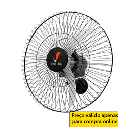 VENTILADOR OSCILANTE DE PAREDE VENTURA 60CM BIV PT... - Meta Materiais Elétricos Ltda