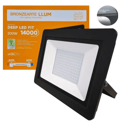 REFLETOR LED SLIM 200w BIV 6500K IP66 BRONZEARTE - Meta Materiais Elétricos Ltda