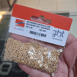 ENTREMEIO ARGOLA COM BOLINHAS 10G 969 . - 00096900... - Metal Light