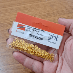 ARGOLINHA 6MM LATÃO 10GR 1334 . - 0013340001 - Metal Light