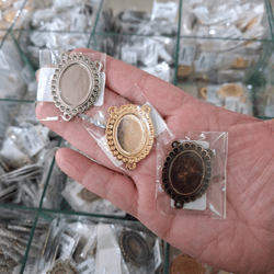 ENTREMEIO OVAL FACE DUPLA S STRASS ML6065 . - 0000... - Metal Light