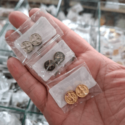 PAR PASSADOR REDONDO PULSEIRA SÃO BENTO M70049 . -... - Metal Light