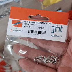 FECHO LAGOSTA 10MM 10UN 839 . - 0008390001 - Metal Light