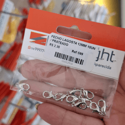 FECHO LAGOSTA 12MM 10UN 599 . - 0005990001 - Metal Light
