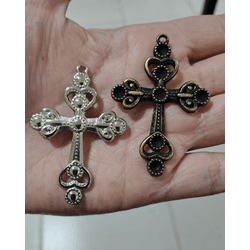 CRUZ CORAÇÃO SEM STRASS ML6068 . - 0000980001 - Metal Light