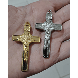CRUCIFIXO SÃO BENTO QUADRADO ML6020 . - 0000530001 - Metal Light