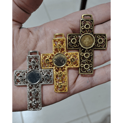 CRUZ ARABESCO SEM RESINA SEM STRASS ML7828 . - 000... - Metal Light