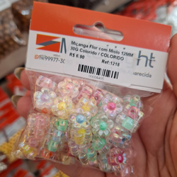 Miçanga Flor com Miolo 12MM 30G Colorido 1218 . - ... - Metal Light