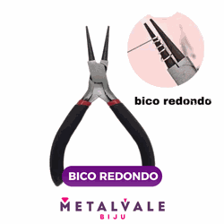 Alicate para bijuteria e artesanato, meia cana jac... - METALVALE BIJU