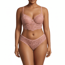 Conjunto Nanda (DR4530-DR4595). - Rosa - 30657 - Pimenta Sexy Shop e Lingerie Sensual