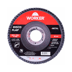 LIXA DISCO FERRO WORKER G80 115MM x 22,23MM - MIARA KRÜGER TINTAS