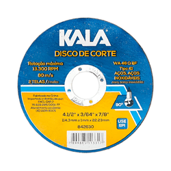 DISCO CORTE KALA INOX 114,3x1x22,23MM - MIARA KRÜGER TINTAS