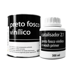 PRETO FOSCO VINÍLICO MAXI RUBBER 600ML - MIARA KRÜGER TINTAS