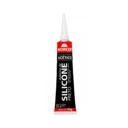 SILICONE ACÉTICO ALTA TEMPERATURA PRETO 50G WORKER - MIARA KRÜGER TINTAS