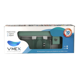 Kit Acessório Vidro C/5Pçs Retangular - VMEX - Rede Construir Milmart