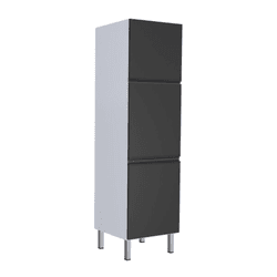 Paneleiro Cozinha Aço Flat Branco Com Preto 60X214... - Rede Construir Milmart
