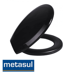 Assento Convencional Almofadado Plus Preto - METAS... - Rede Construir Milmart