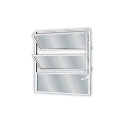 Basculante Alumínio Branco Vidro Boreal 60cm X 80c... - Rede Construir Milmart