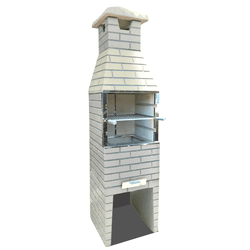 Churrasqueira Cimento Padrão 52cm Tijolinho Palha ... - Rede Construir Milmart