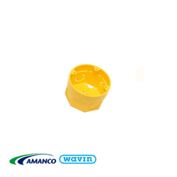 Caixa De Luz Octagonal Amarela 3X3 - Amanco - Rede Construir Milmart