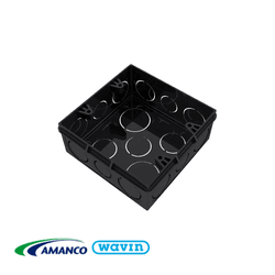 Caixa De Luz Rígida 4X4 Preta - AMANCO - Rede Construir Milmart