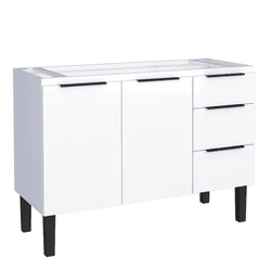 Gabinete Cozinha Aço Júpiter Flat Branco 120 - COZ... - Rede Construir Milmart