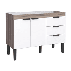 Gabinete Cozinha MDF Flamingo Tamarindo Com Branco... - Rede Construir Milmart