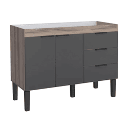 Gabinete Cozinha MDF Flamingo Tamarindo Com Preto ... - Rede Construir Milmart