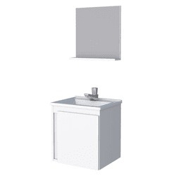 Kit Gabinete de Banheiro Onix Suspenso Branco - CO... - Rede Construir Milmart