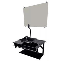 Kit Gabinete Vidro S60CQ PPQ-T Calacata Preto 60CM... - Rede Construir Milmart