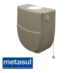 Caixa Descarga Plástica Bege 9L Inova - Metasul - Rede Construir Milmart
