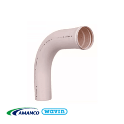 Curva Esgoto Longa 90º 150mm - AMANCO - Rede Construir Milmart