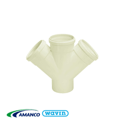 Junção Esgoto Dupla 100x100x100mm - AMANCO - Rede Construir Milmart