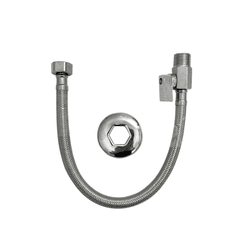 Engate Flexível Com Registro Trançado Inox 60CM R-... - Rede Construir Milmart