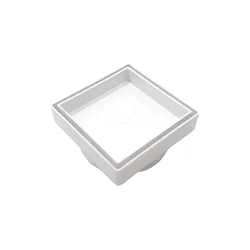 Ralo Quadrado Invisível 10x10 Branco - Rede Construir Milmart