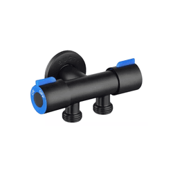 Registro Duplo 1/2'' De Inox Preto Com Duas Saídas - Rede Construir Milmart