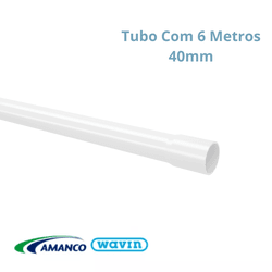 Tubo de Esgoto Com 6 Metros 40mm - AMANCO - Rede Construir Milmart