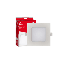 Painel LED Embutir Quadrado SLIM Branco 3000K 06W ... - Rede Construir Milmart