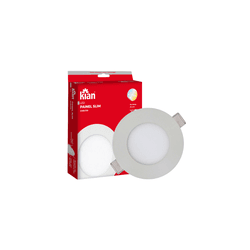 Painel LED Embutir Redondo SLIM Branco 3000K 06W -... - Rede Construir Milmart