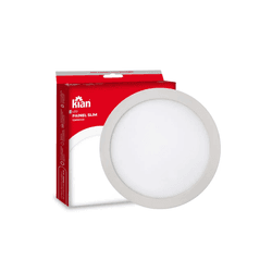 Painel LED Sobrepor Redondo SLIM Branco 6000K 24W ... - Rede Construir Milmart